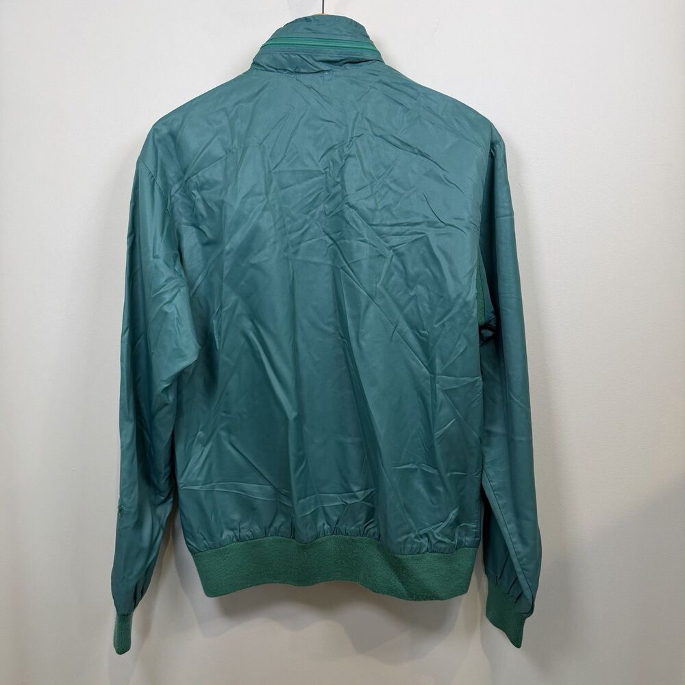 Vintage Lacoste Club Jacket Men Medium Teal Hood Nylon Windbreaker Hipster - Picture 6 of 14